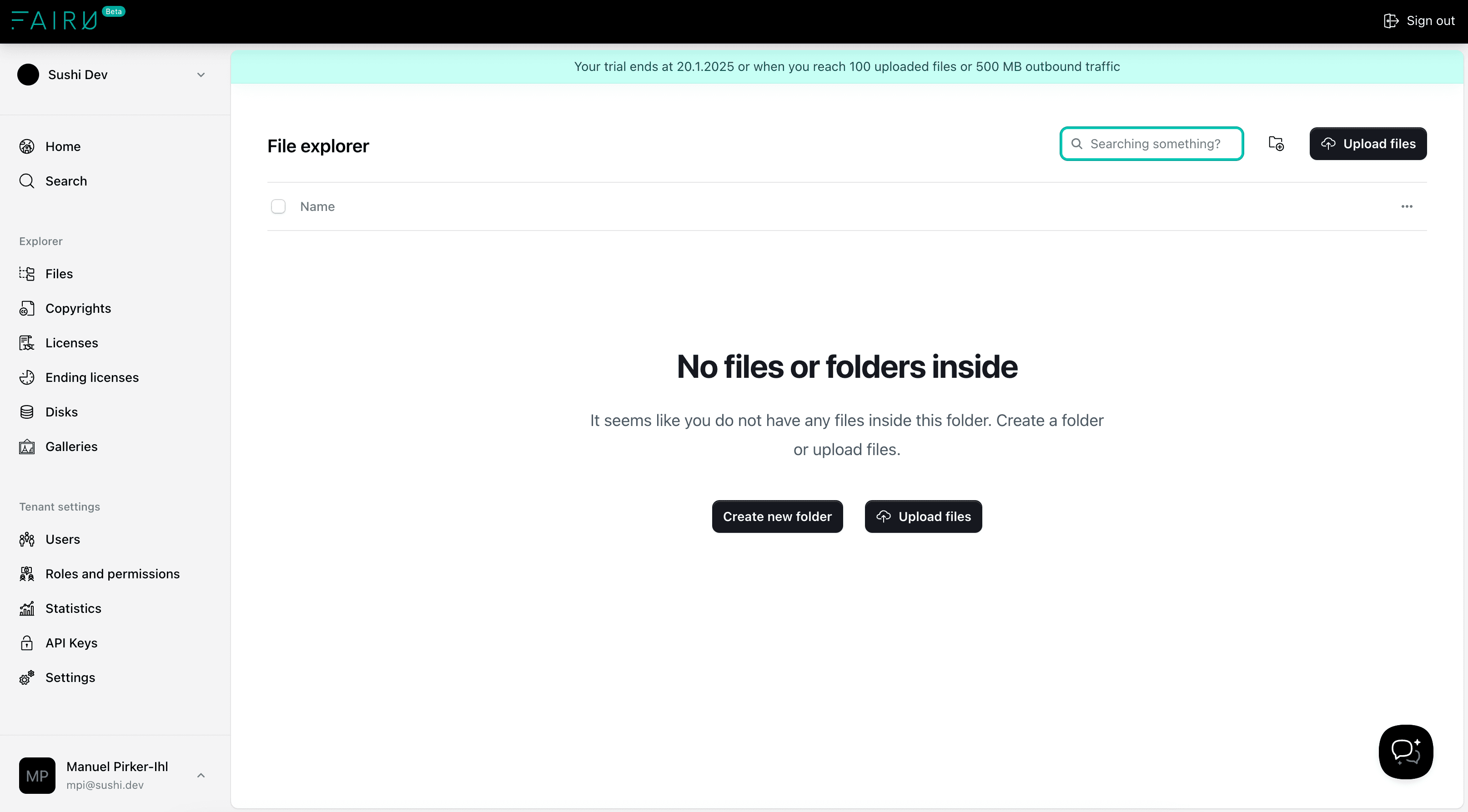 Overview filemanagement